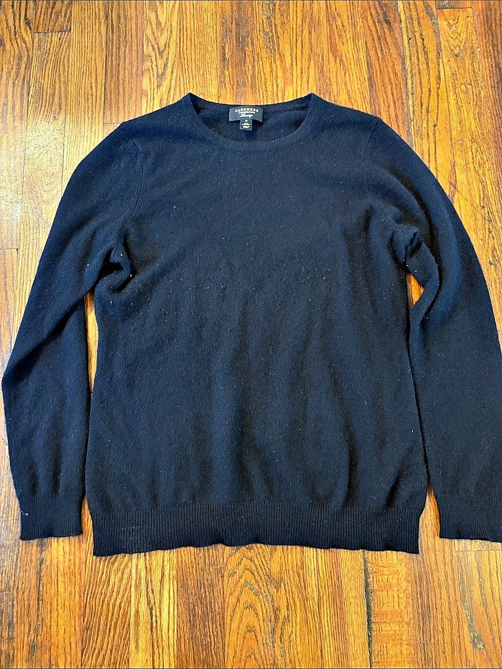 🎉Cashmere Charter Club Luxury Cashmere Crewneck Sweater Black Size Medium
